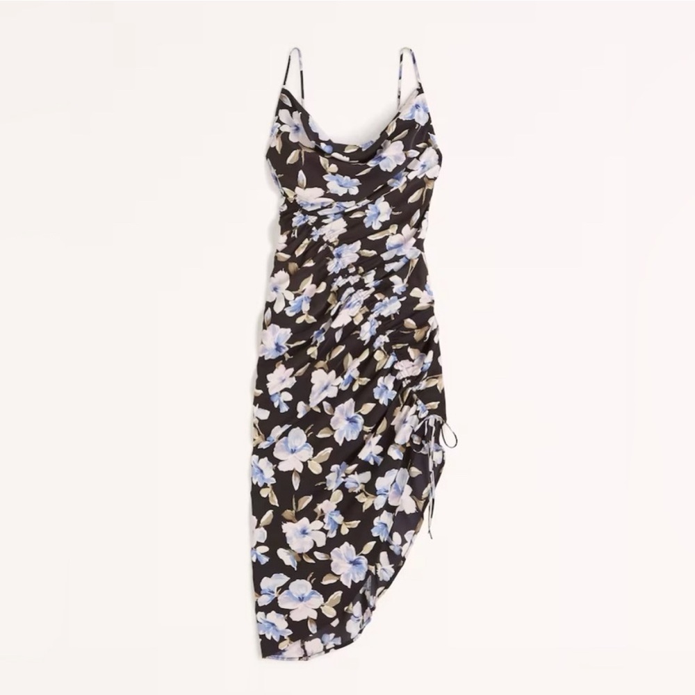 Abercrombie & Fitch Asymmetrical Cinched Floral Dress Size XS Petite